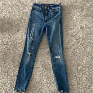 A&F high rise, super skinny ankle jean
